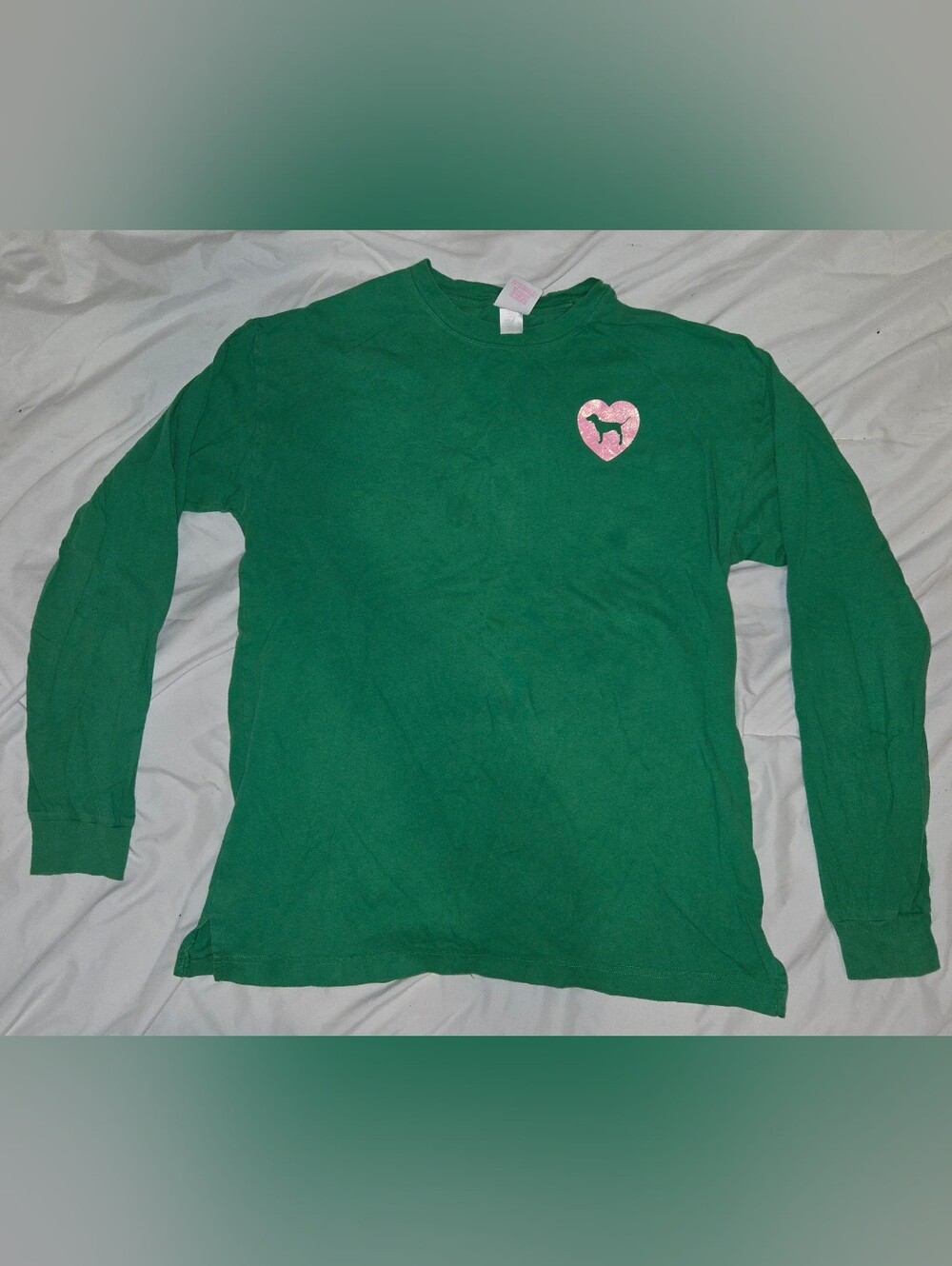 PINK Victoria's Secret Green Long Sleeve Tee & Jacket
